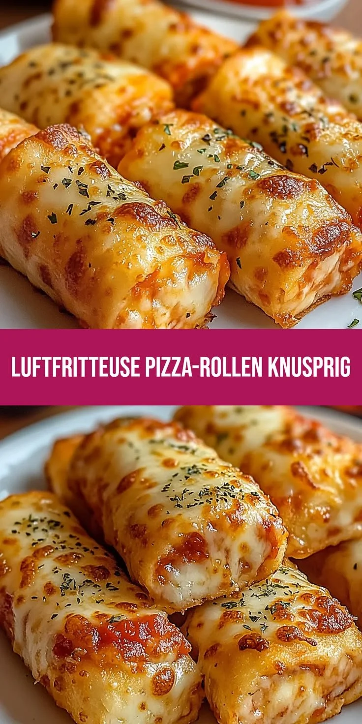 Köstliche Luftfritteuse Pizza-Rollen