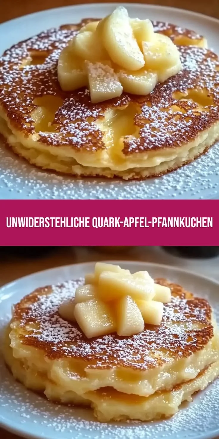 Köstliche Quark-Apfel-Pfannkuchen
