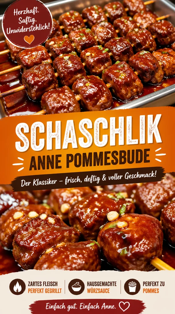 Kööstliches Schaslik auf einem Grill serviert.