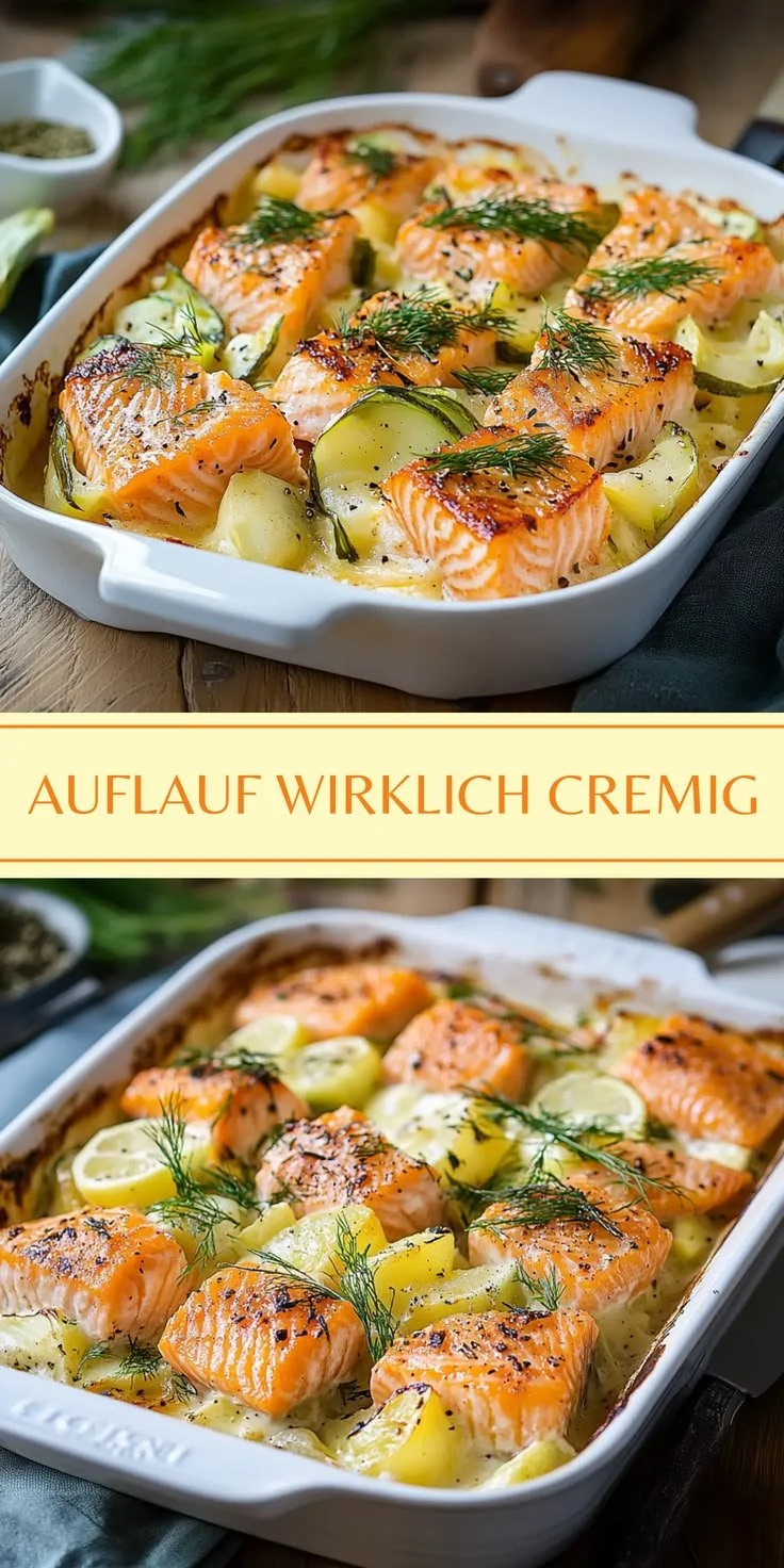 Köstlicher Lauch-Lachs-Auflauf