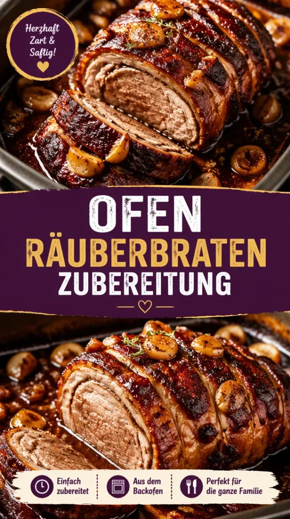 Leckeres Räuberbraten-Rezept mit saftigem Fleisch und würziger Soße