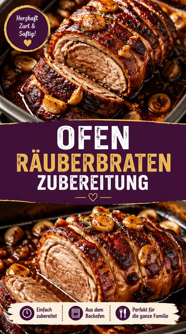 Leckeres Räuberbraten-Rezept mit saftigem Fleisch und würziger Soße