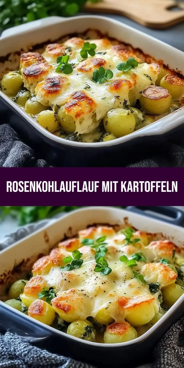 Köstlicher Rosenkohlauflauf mit Kartoffeln