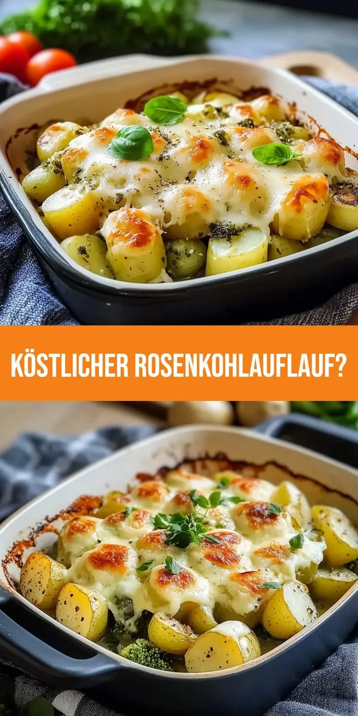 Köstlicher Rosenkohlauflauf mit Kartoffeln