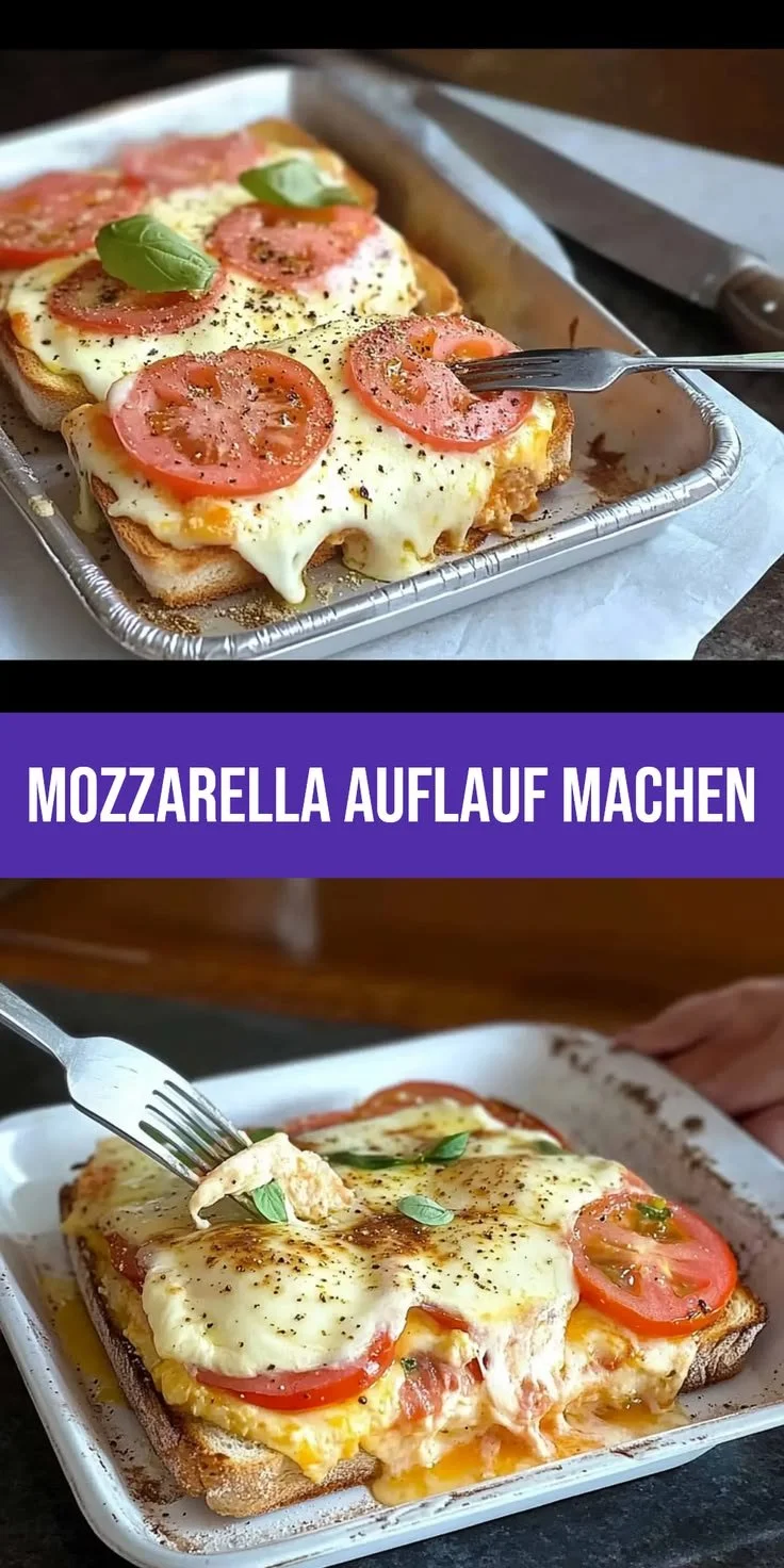 Köstlicher Toast-Mozzarella-Auflauf