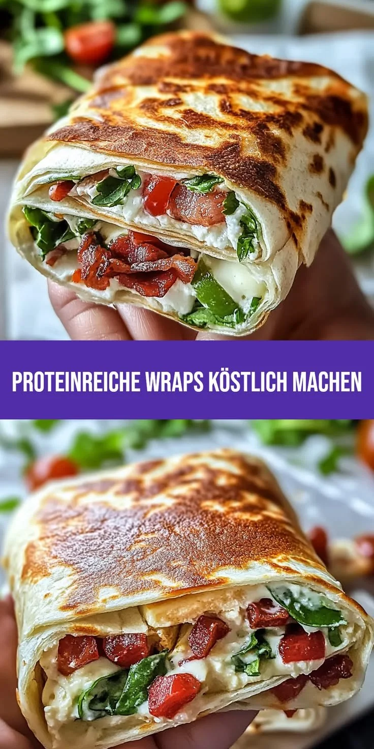 Proteinreiche Hüttenkäse Wraps
