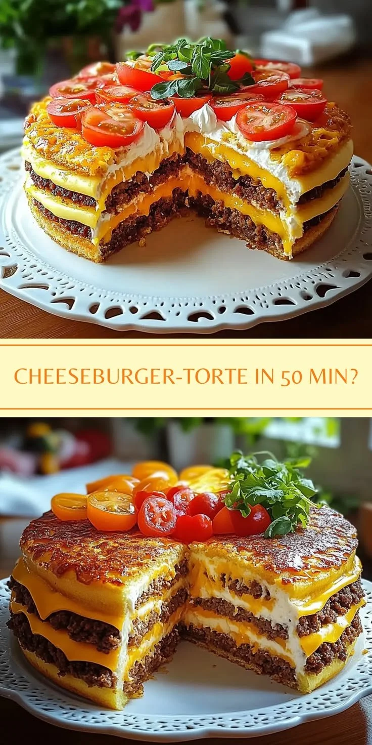 Schnelle Cheeseburger-Torte