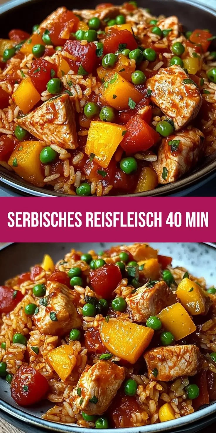 Schnelles serbisches Reisfleisch