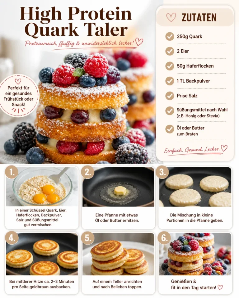 Hohe Protein Quark Taler, gesunder Snack mit hohem Proteingehalt