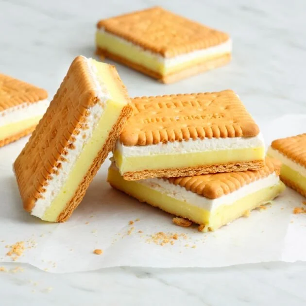 Keks-Sandwiches mit Vanillecreme