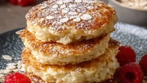 Quark-Taler mit Haferflocken