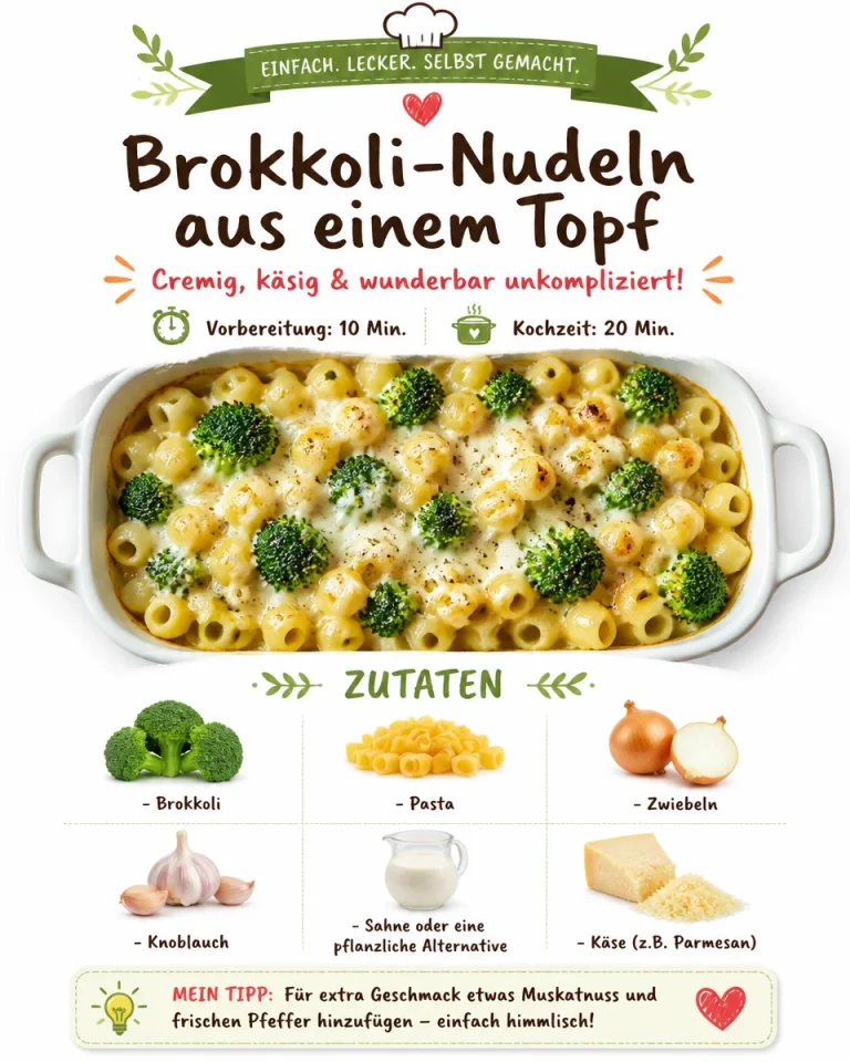 Brokkoli-Nudeln aus einem Topf - gesundes Rezept