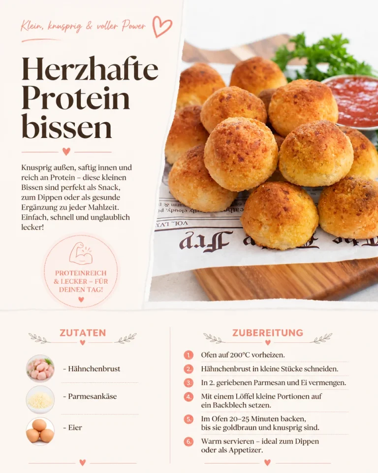 Herzhafte Proteinbissen als gesunder Snack