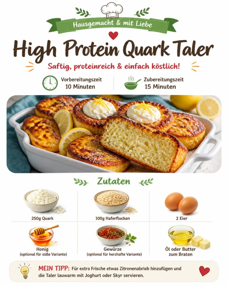 Hoher Protein Gehalt in leckeren Quark Talern für eine gesunde Ernährung