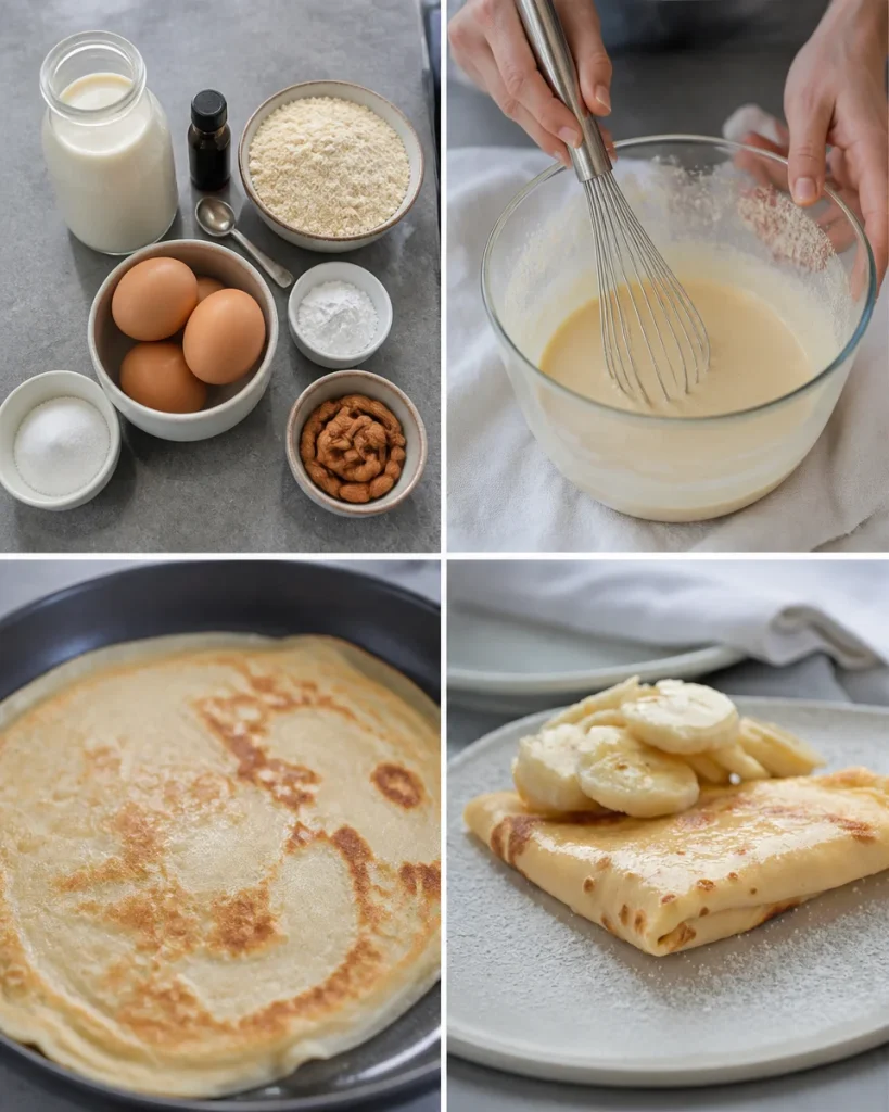 Leckere Low Carb Pfannkuchen auf einem Teller