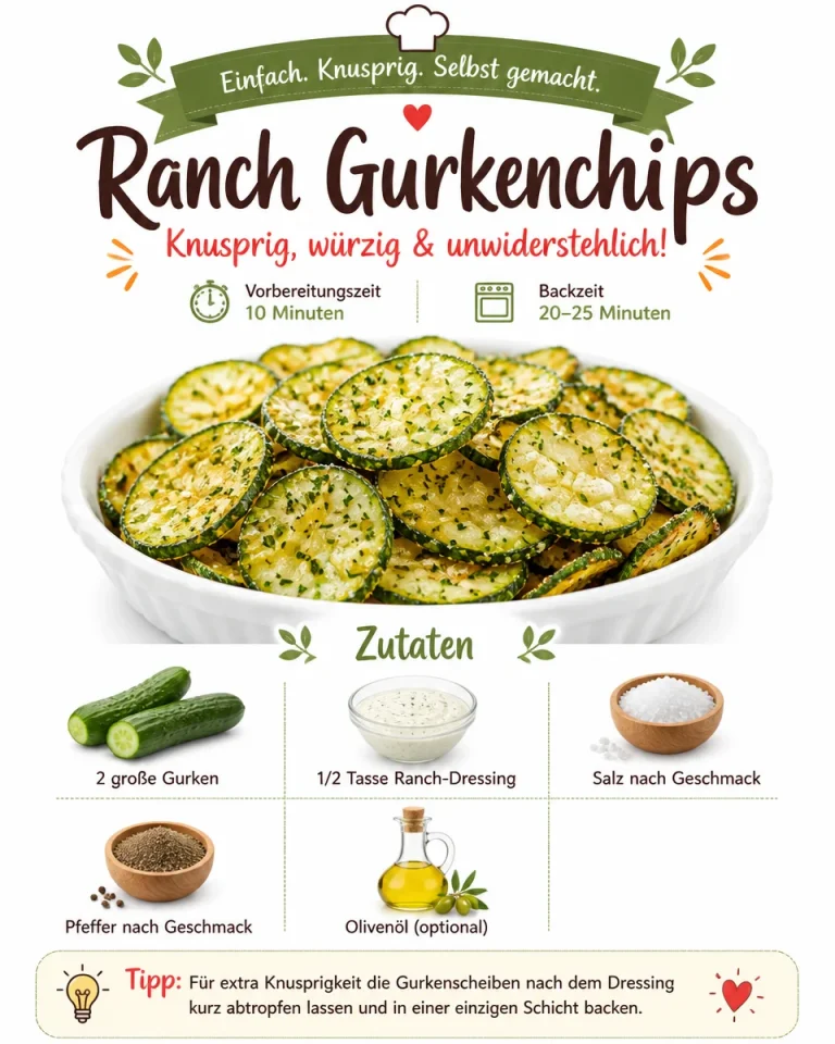 Ranch Gurkenchips in einer Packung, ideal für Snacks und Partys.